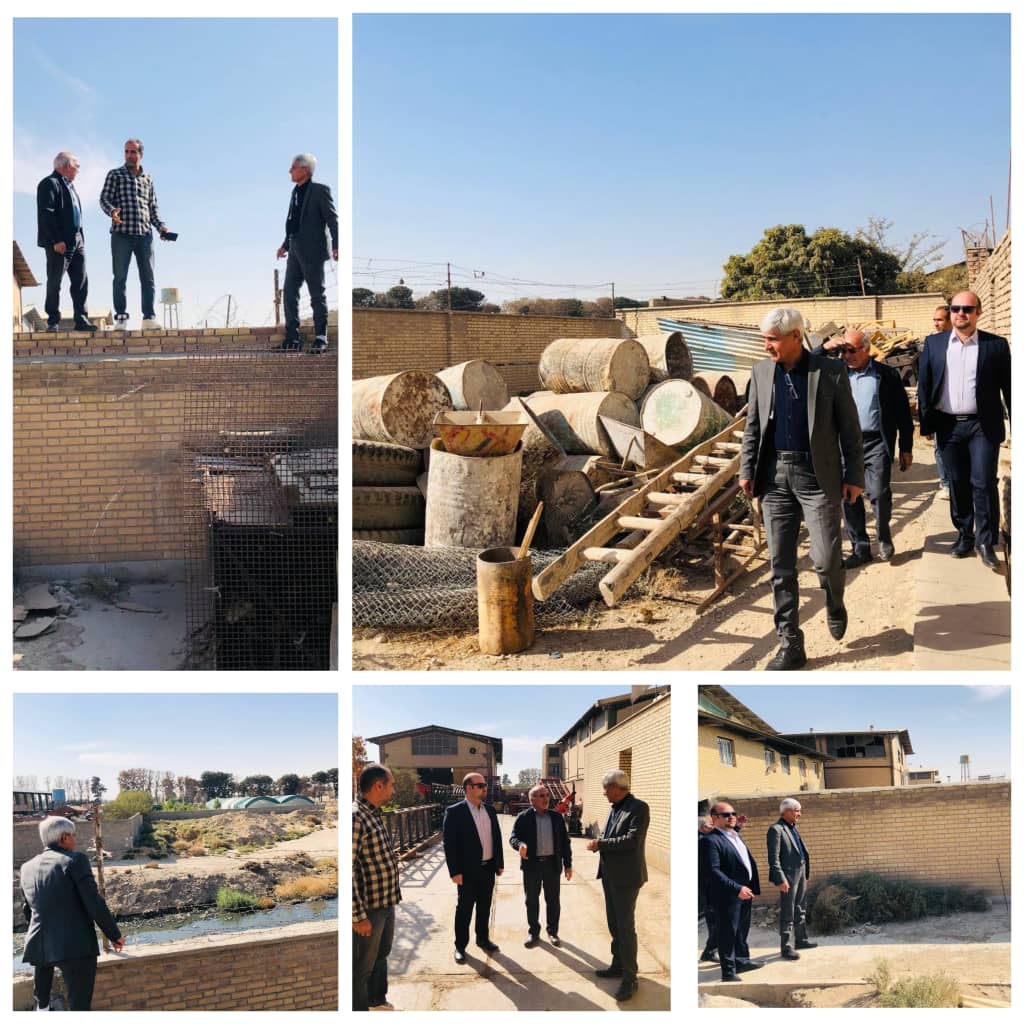 بازديد معاون موسسه، اقاي دكتر عبدالهي فرد از محل تخليه نخاله هاي غيرمجاز، در كارگاه اجراي كانال بتني رودخانه آيرين